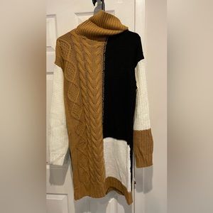 Medium long sleeve winter dress multi color